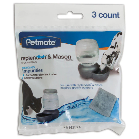 Petmate Replendish Charcoal Replacement Filter - 3 pk