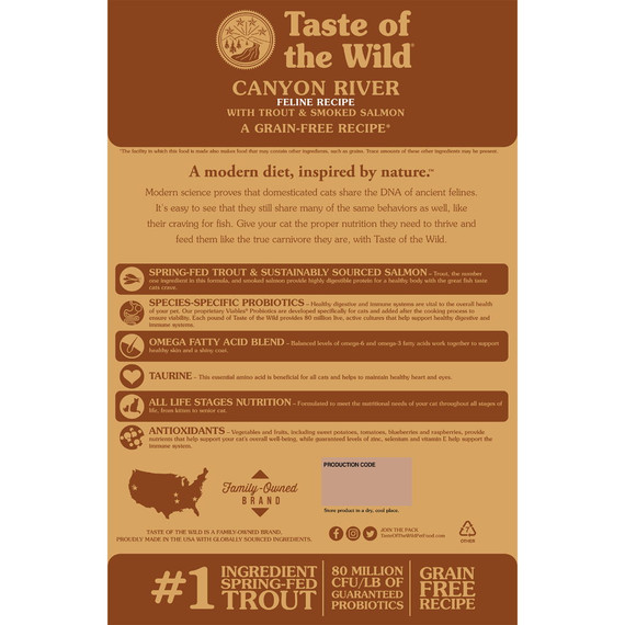 Taste Of The Wild Canyon River Feline Recipe Grain-free Dry Cat Food - 5 Lb