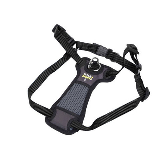 Coastal Pet Walk Right Front-connect No-pull Black Padded Dog Harness - Small