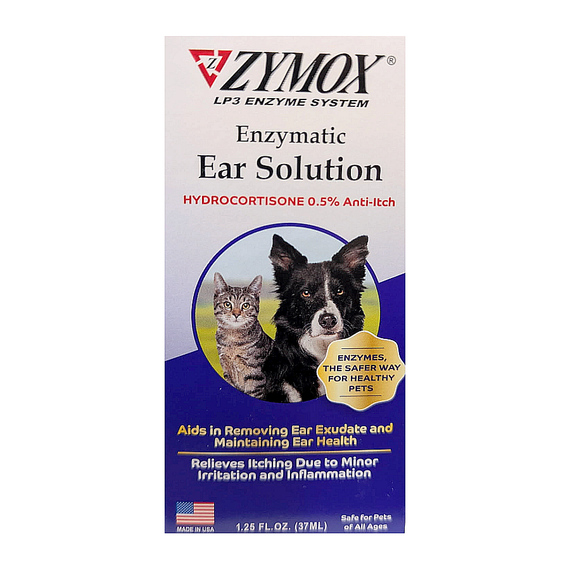 Zymox Enzymatic Ear Solution with 0.5% Hydrocortisone - 1.25 oz