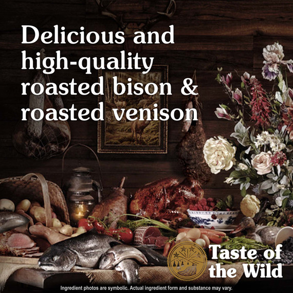 Taste of the Wild High Prairie Canine Recipe with Roasted Bison & Venison Dry Adult Dog Food - 14 lb