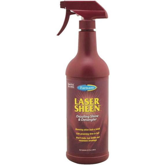 Farnam Laser Sheen Volume-enhancing Detangler For Horses - 32 Oz