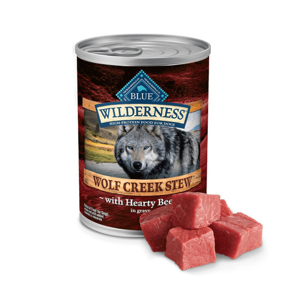 Blue Buffalo Wilderness Wolf Creek Stew Hearty Beef Stew Canned Dog Food - 12.5 oz
