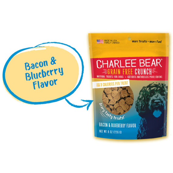 Charlee Bear Bearnola Grain Free Bacon & Blueberry Flavor Treat - 8 oz