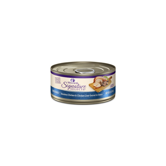 Wellness Signature Selects Shredded Boneless Chicken & Chicken Liver Entree In Sauce - 2.8 Oz