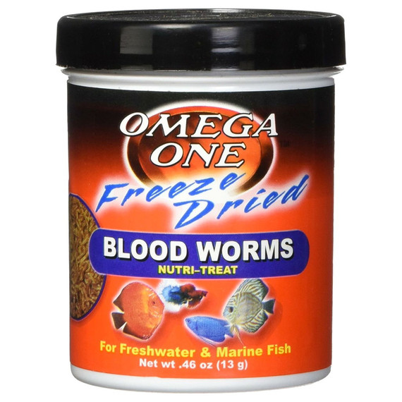 Omega One Freeze Dried Blood Worms Nutri Treat - 0.46 Oz