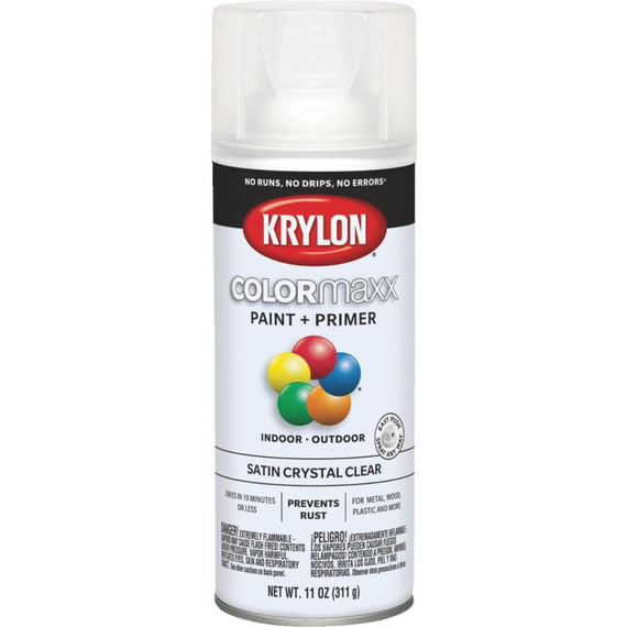 Krylon Colormaxx Semi-gloss Spray Paint + Primer - 12 oz - White