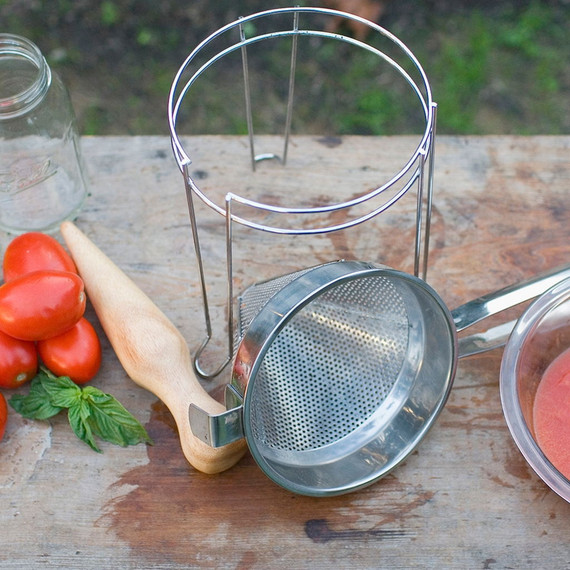 Weston Stainless Steel Cone Strainer & Pestle Set