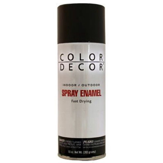 Color Decor Interior/exterior Aerosol Spray Enamel Paint - Gloss Black