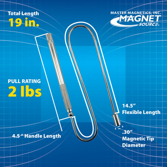 Magnet Source Bend-It Bendable Retrieving Magnet - Silver - 2 lb