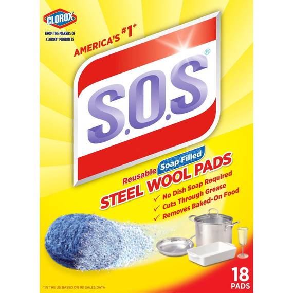 S.o.s Steel Wool Soap Pad - 18 Ct