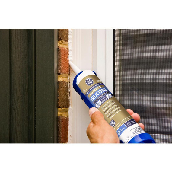 Ge Advanced Silicone Ii Window & Door Sealant Caulk - 10.1 oz