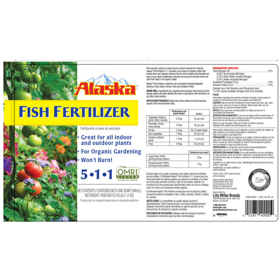Alaska 5-1-1 Fish Fertilizer - 1 qt
