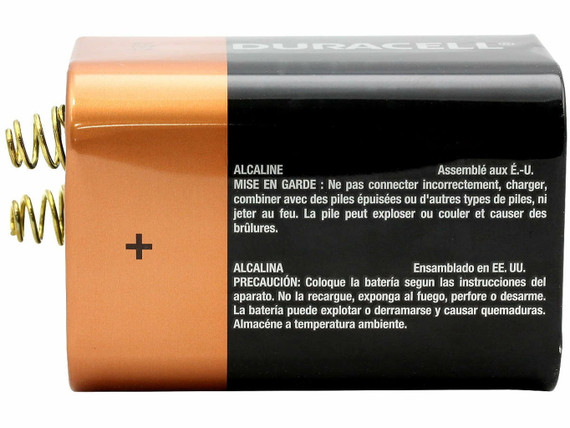 Duracell 6V Alkaline Coppertop Lantern Battery with Spring Terminals