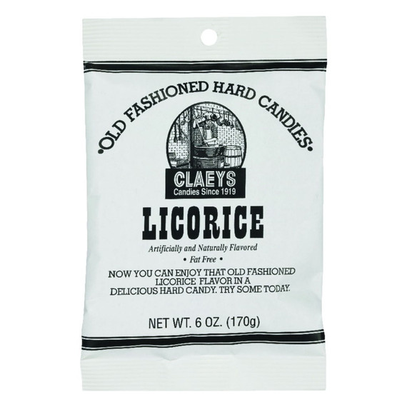 Claeys Old Fashioned Licorice Hard Candy - 6 Oz