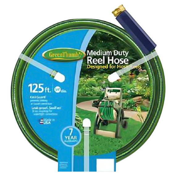 Green Thumb Medium Duty Reel Hose - 5/8" X 125'