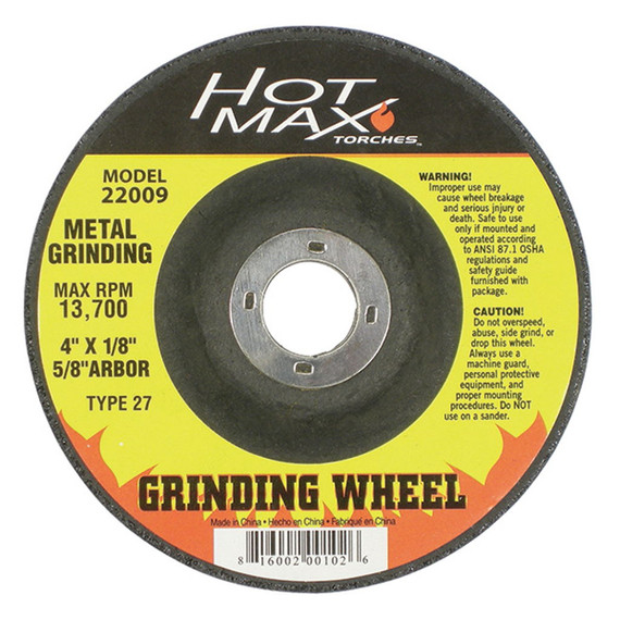 Hot Max Type 27 Hubless Metal Grinding Wheel