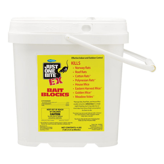 Just One Bite EX Bait Block Rodent Killer - 128 X 0.5 oz