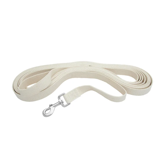 Weaver Leather Flat Cotton Lunge Line with Snap - 1" X 30' - Off-White
