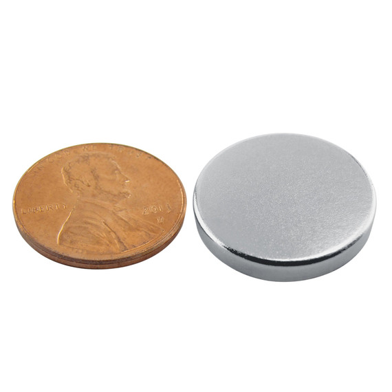 Magnet Source Neodymium Disc Magnet - Silver - 3 pk