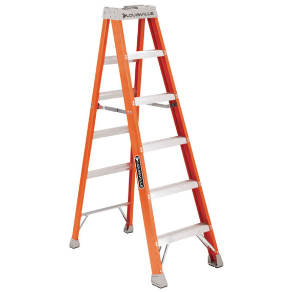Louisville 6' Fiberglass Type Ia Step Ladder - Orange