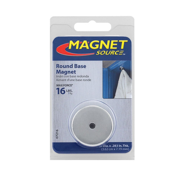Master Magnetics Silver Ceramic Round Base Magnet - 16 Lb