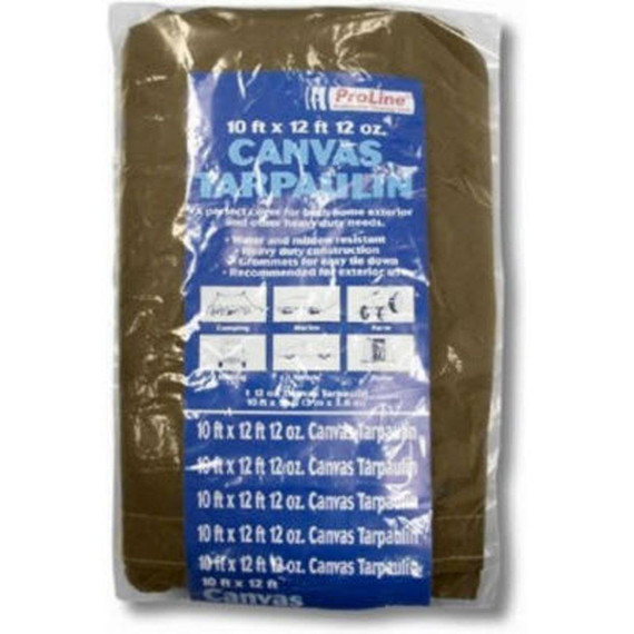 Proline Heavy Weight Canvas Tarpaulin - Brown