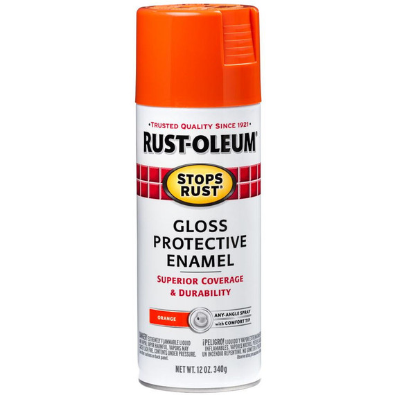 Rust-oleum Protective Enamel Gloss Orange Spray Paint - 12 Oz