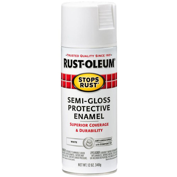 Rust-oleum Stops Rust Protective Enamel Spray Paint - Semi-gloss White