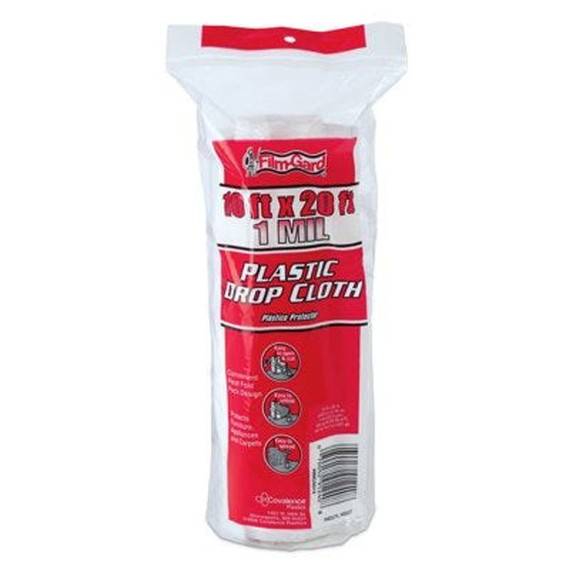 Film Gard 1 mil Medium-Duty Plastic Drop Cloth - Clear