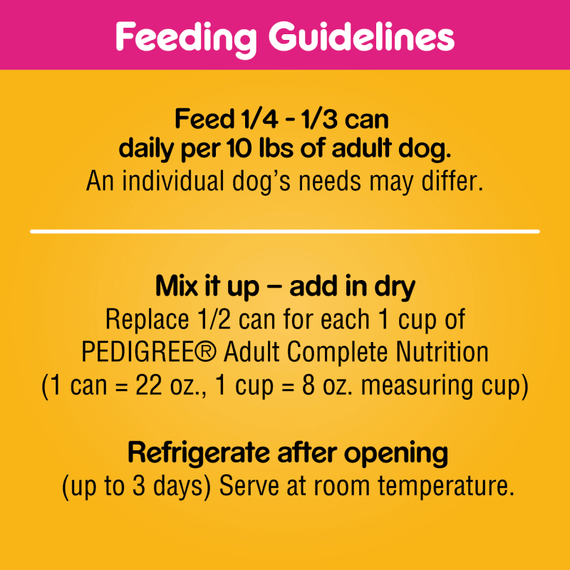 Pedigree Chopped Ground Dinner with Beef Wet Dog Food - 22 oz