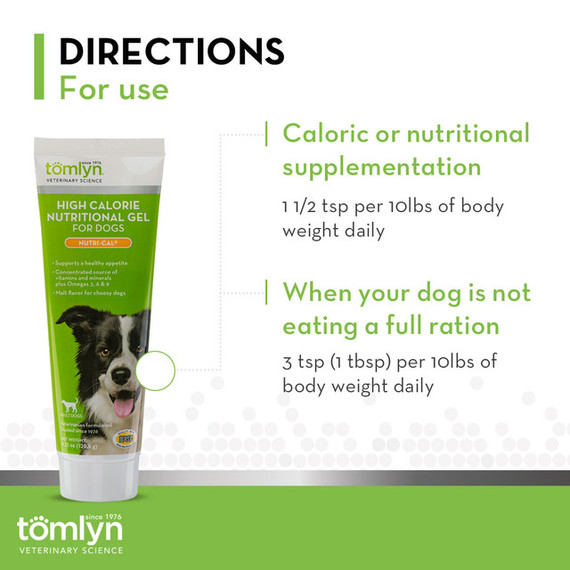 Tomlyn Nutri-Cal High Calorie Nutritional Dog Gel - 4.25 oz