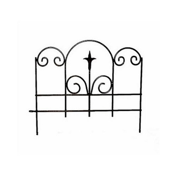 Panacea Black Garden Edge With Finial - 16" X 18"