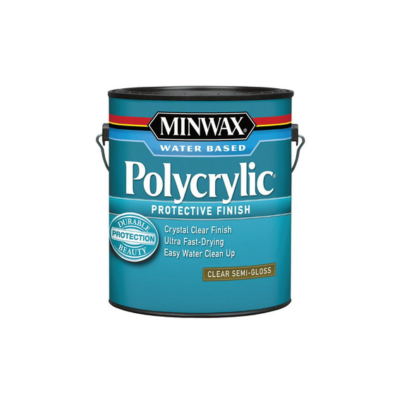 Minwax Clear Polycrylic Semi-gloss Protective Finish - 1 Gal