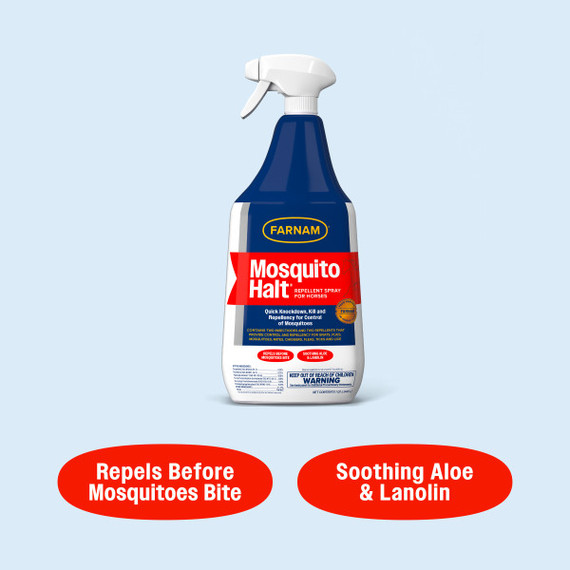 Farnam Mosquito Halt Repellent Spray for Horses - 32 oz