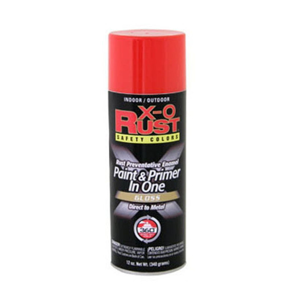 X-o Rust Professional Safety Red Gloss Enamel Paint & Primer - 12 Oz