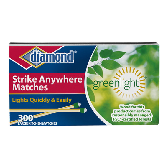 Diamond Greenlight Strike Anywhere Kitchen Matches - 300 Ct