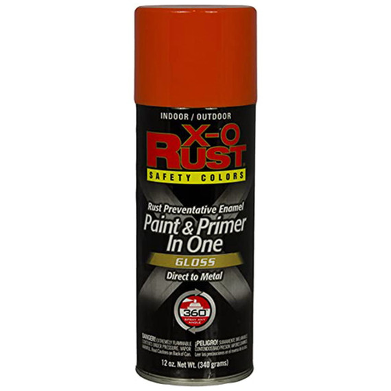 X-o Rust Professional Enamel Paint & Primer - 12 oz - Safety Orange