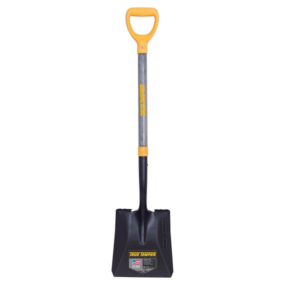 True Temper D-style Wood Handle Square Point Scooping Shovel