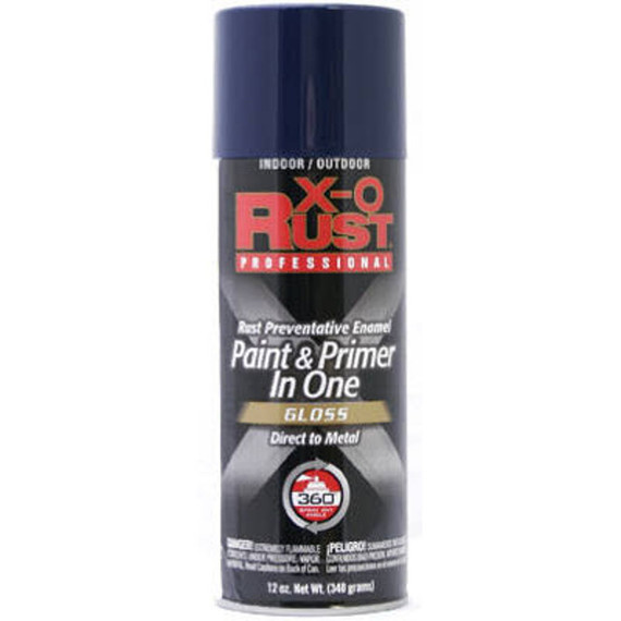 X-o Rust Professional Gloss Enamel Paint & Primer - 12 oz - Blue