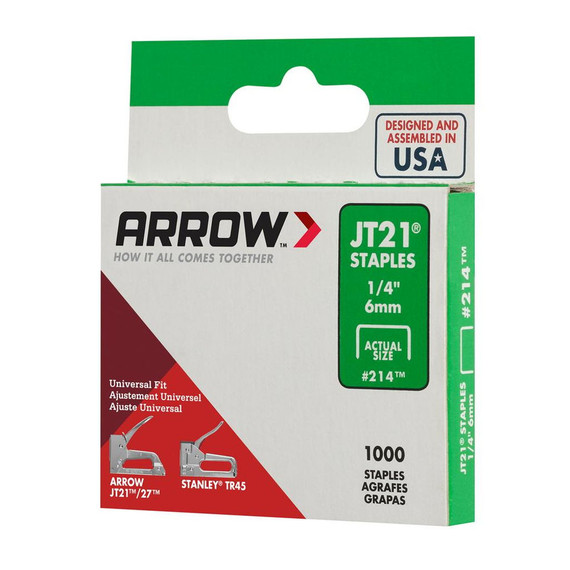 Arrow JT21 Galvanized Steel Staple - 1000 pk