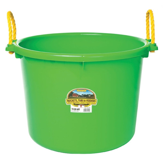 Little Giant Lime Green Polyethylene Plastic Muck Tub - 70 qt