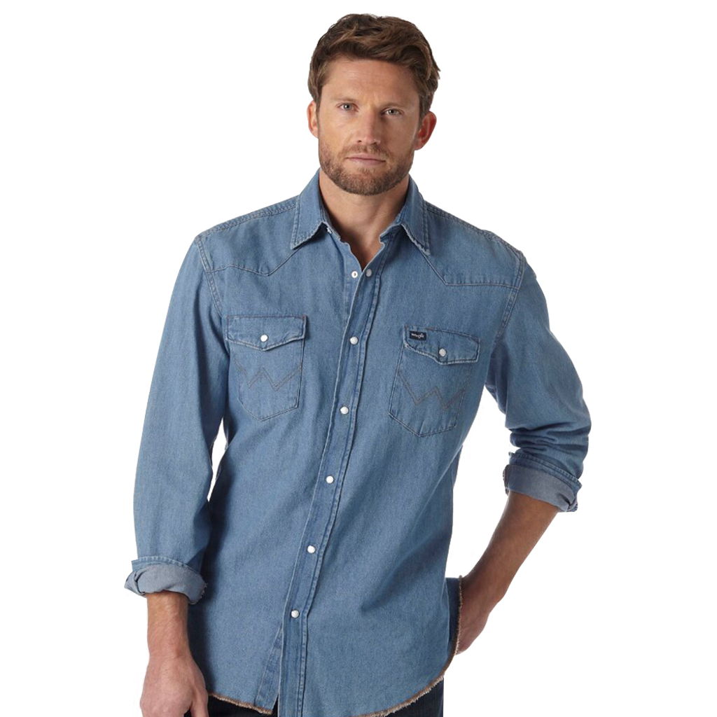 WV PROJECTのPick Out Denim Shirt Full Count - 4890HW-19 - 8oz Denim Work Shirt (Hand Washed)
