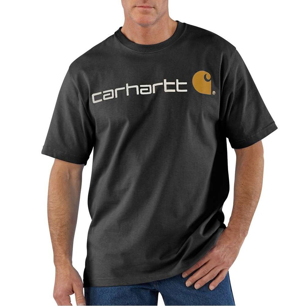 Carhartt Men's Black Loose Fit Heavyweight Short-Sleeve
