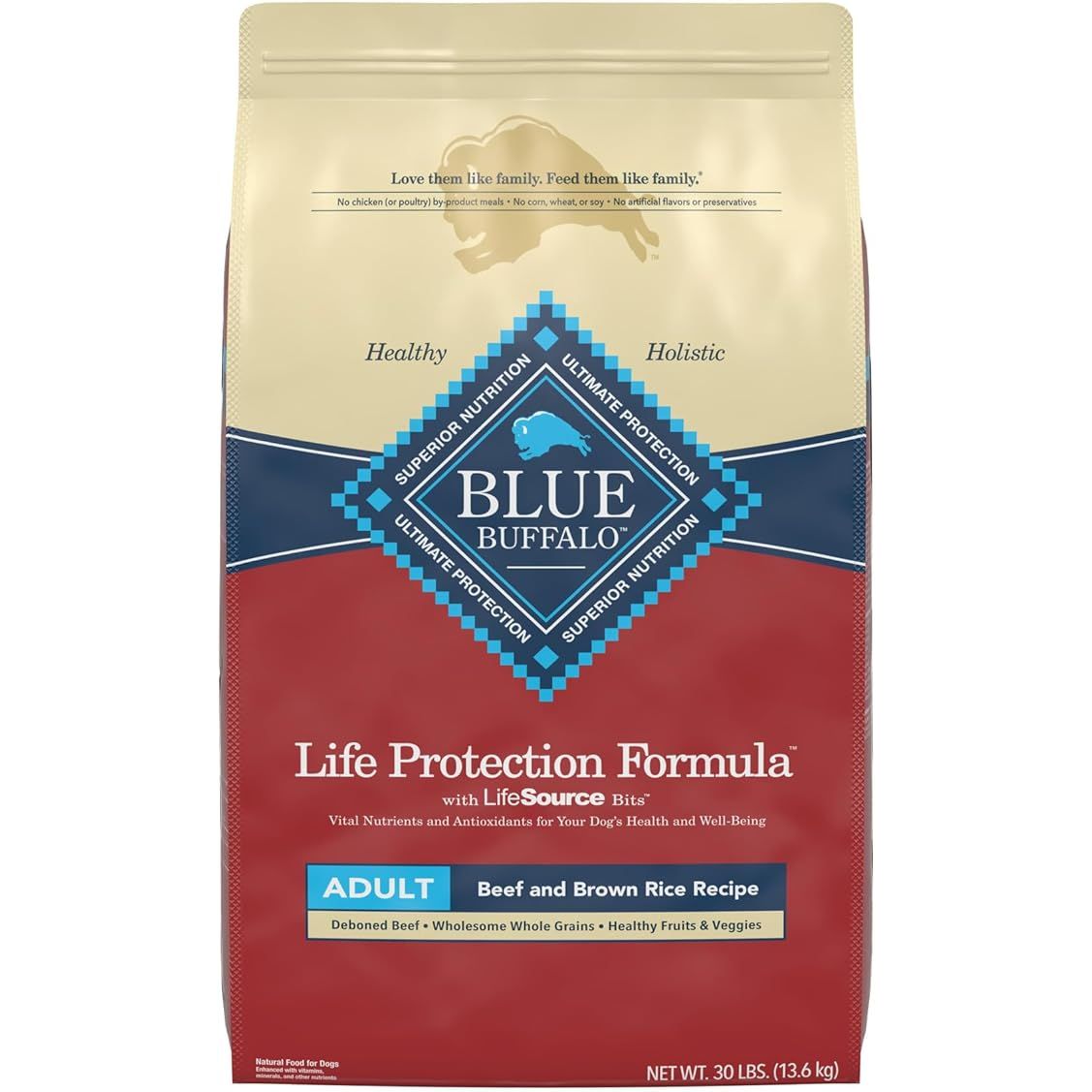 Blue Buffalo Life Protection Formula Beef and Brown Recipe Adult