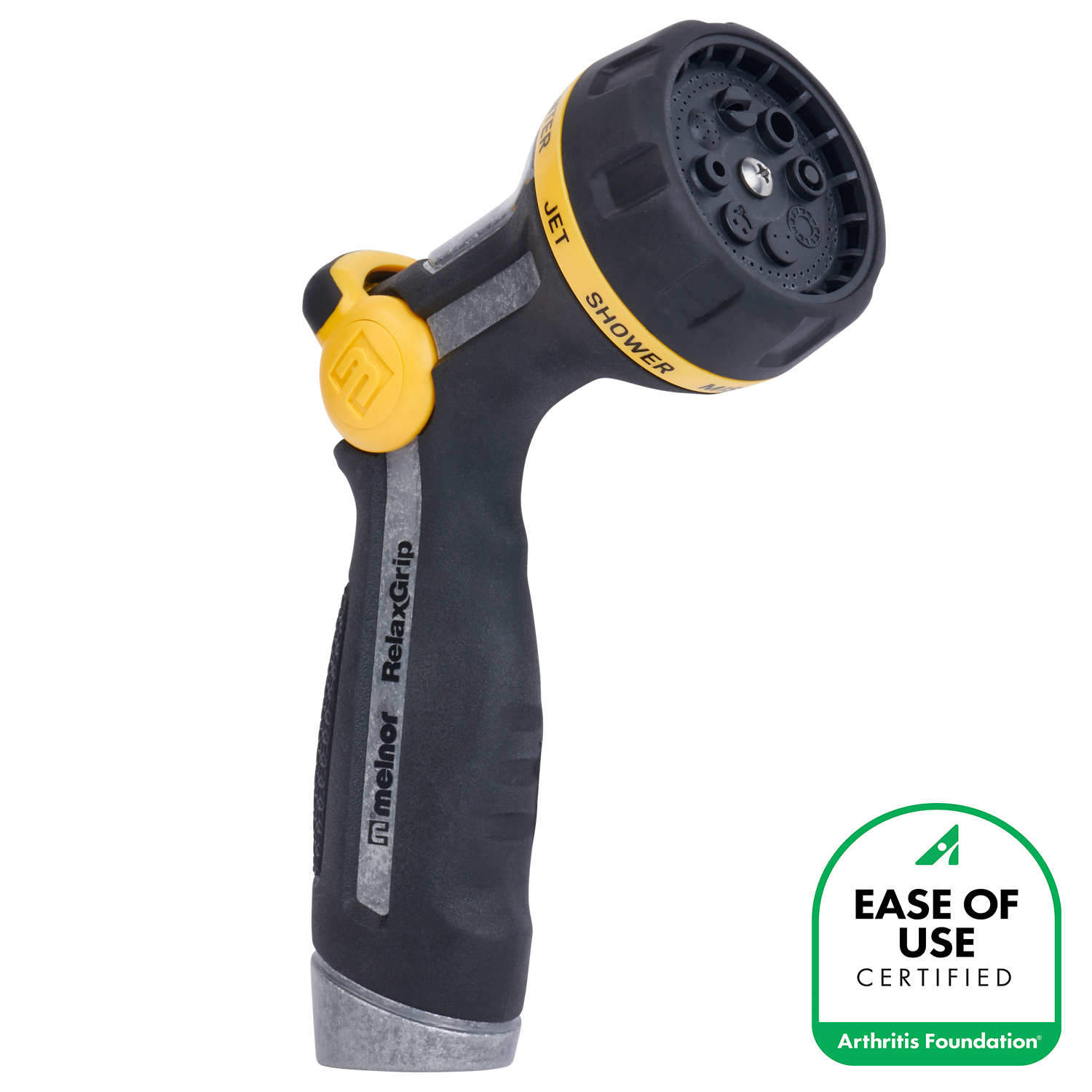 Melnor RelaxGrip Metal Thumb-Control 8-Pattern Nozzle - 4-5