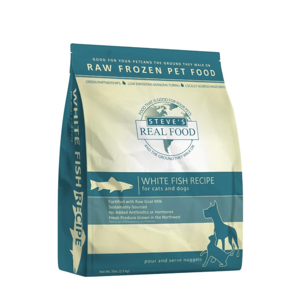 Steve's Real Food Frozen White Fish Nuggets Dog & Cat Food - 5 lb