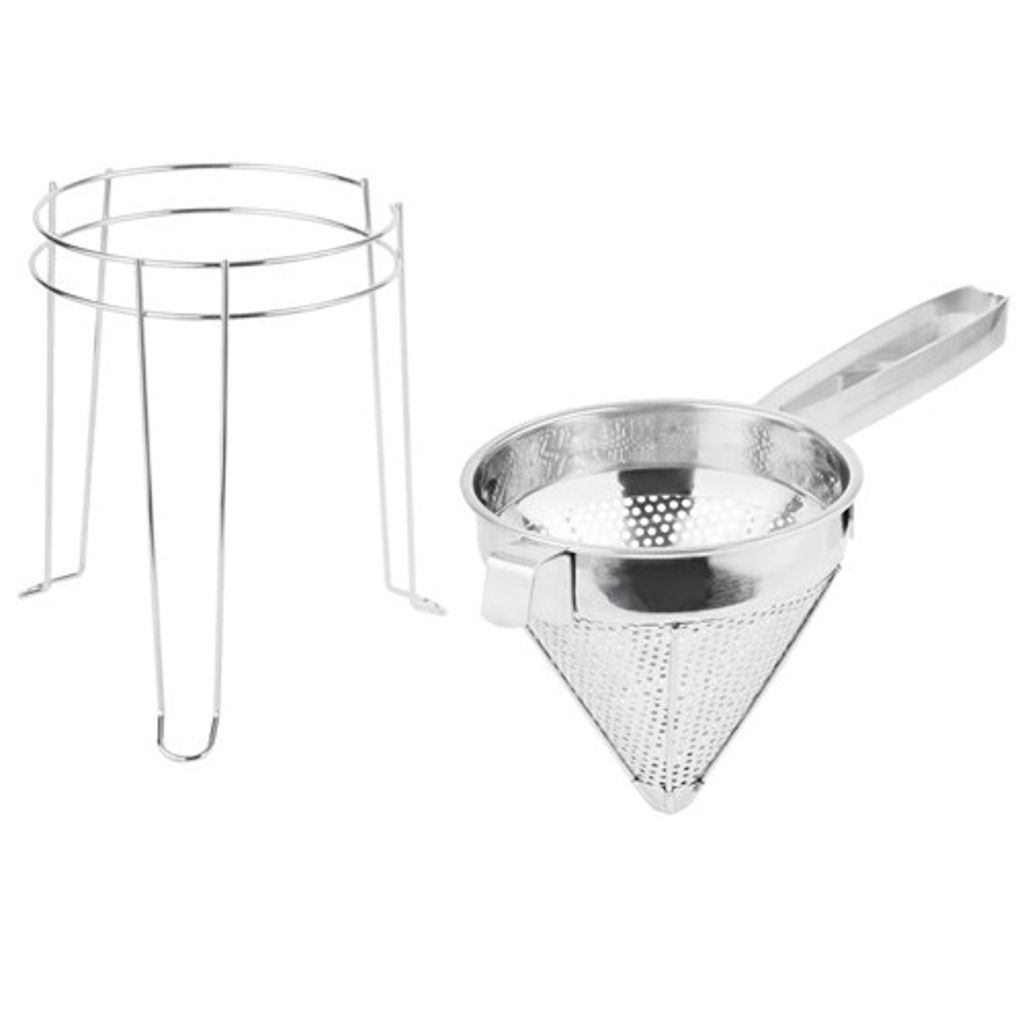 Weston Stainless Steel Cone Strainer & Pestle Set