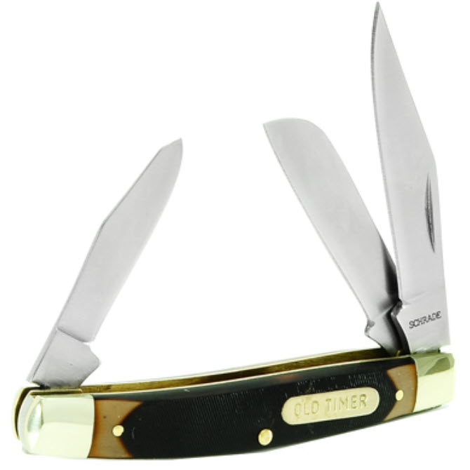 Schrade 3 Blades Old Timer Middleman Jack Pocket Knife