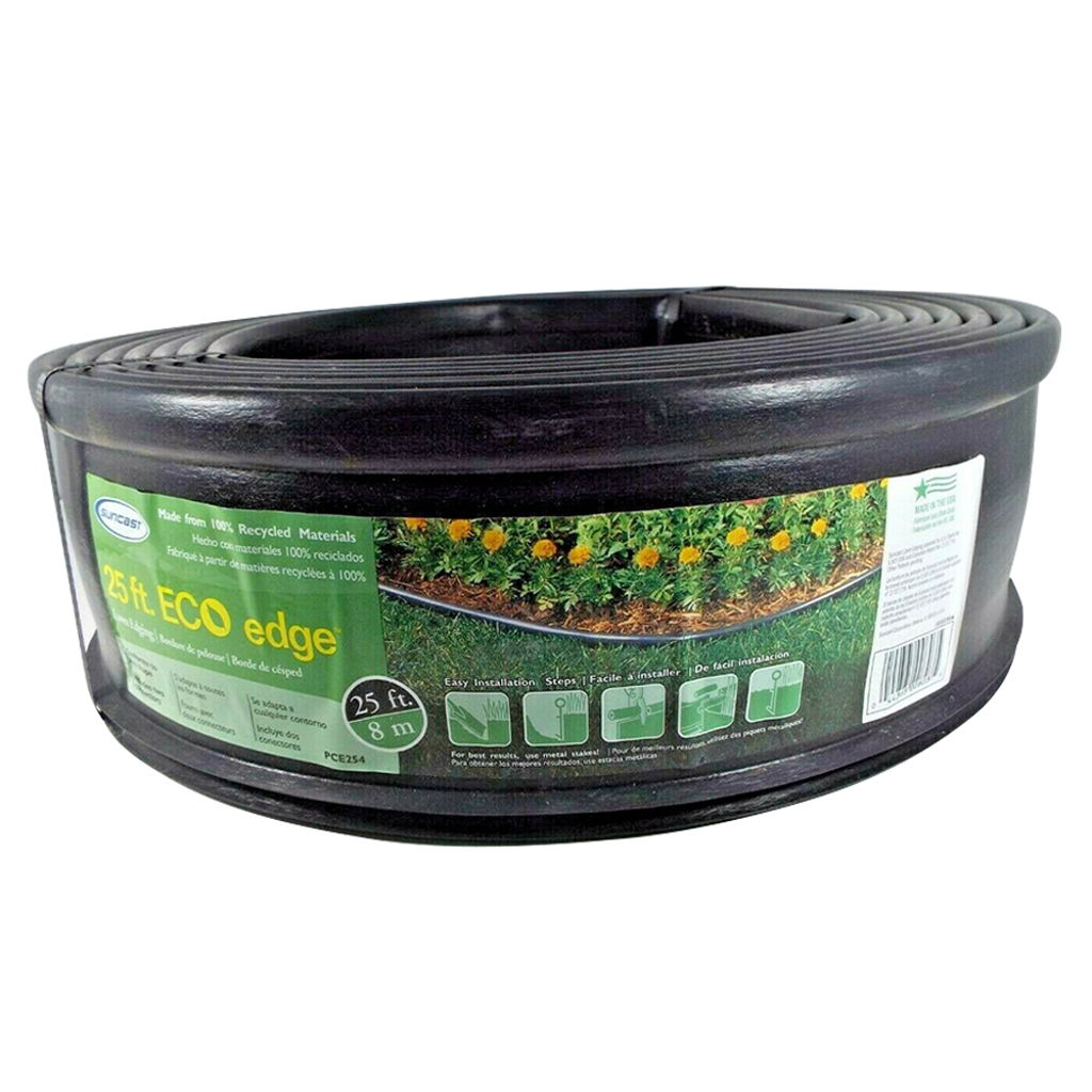 gardenH　904040 Suncast Eco Black Polyethylene Professional-grade Lawn Edging - 5
